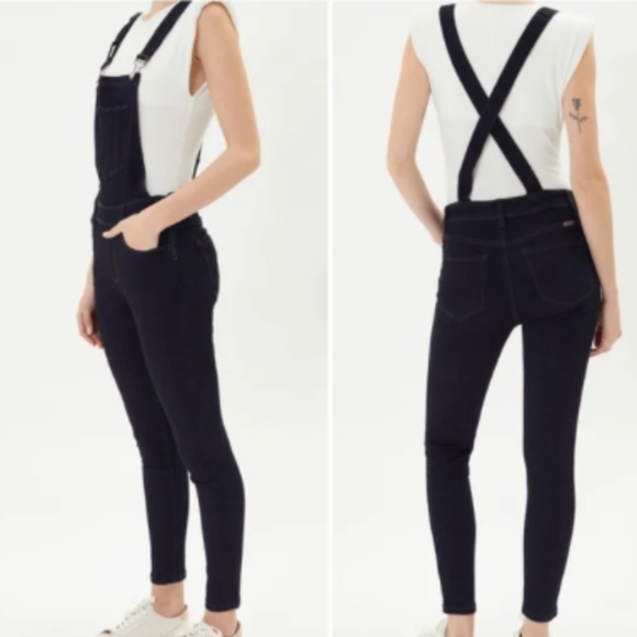 Kancan Topanga High Rise Skinny Ankle Bib Overalls Sz s - Picture 1 of 13